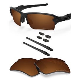 BLAZERBUCK Polarized Replacement Lenses for Oakley Flak 2.0 XL OO9188 - Amber