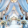 PARTISKY Wedding Arch Draping Fabric, 1 Panel 18FT Baby Blue