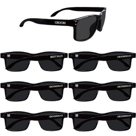 PartyGifts&beyond Bachelor Party Favors 7 Pcs Groomsmen Sunglasses Groomsmen Gifts For Groom Squad, Team Groom, Best Man