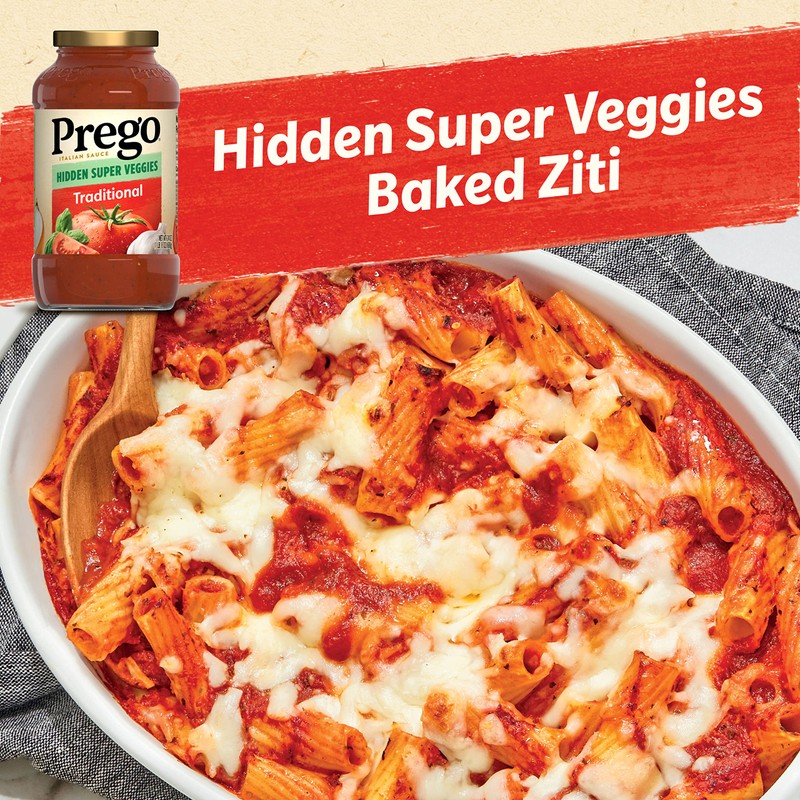 Prego Hidden Super Veggies Traditional Pasta Sauce, 24 Oz Jar