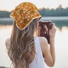 Dingion - Pañuelos florales para el cabello con estampado de