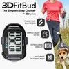 3DFitBud Simple Step Counter Walking 3D Pedometer with Clip and