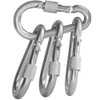 BEWISHOME 4 Pack Carabiner Hooks Hammock Locking Solid Metal D