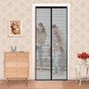 Magnetic Door Screen 90 x 230cm Black - Keep Bugs