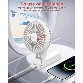 EasyAcc Portable Handheld Fan, Portable Fan for Travel [Ultra Quiet Powerful] 5 Speed Backup Power Digital Display Lanyard Foldable Fan Rechargeable 2600 Battery Hot Flashes Gift Outdoor Pink Blades