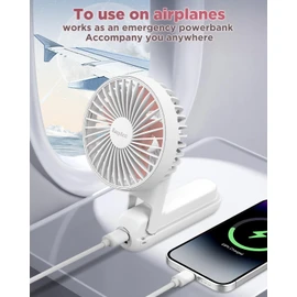 EasyAcc Portable Handheld Fan, Portable Fan for Travel [Ultra Quiet Powerful] 5 Speed Backup Power Digital Display Lanyard Foldable Fan Rechargeable 2600 Battery Hot Flashes Gift Outdoor Pink Blades