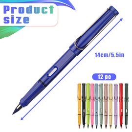YISKY Inkless Pencils Eternal Pack of 12 Colourful Eternal Pencil, Infinity Pencil with Eraser, Magic Pencils with Interchangeable Head, Magic Pencil Infinity for Adults, Student Caricature