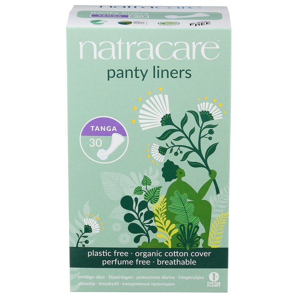 Natracare Natural Panty Liners, Tanga, 30 Count (Pack of 1)