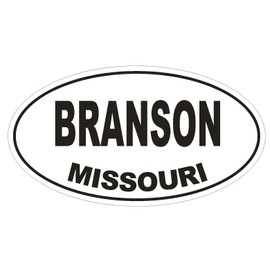 Generic Branson Missouri Oval Bumper Sticker D1409 Euro Oval