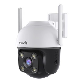 Tenda 2K QHD Outdoor Pan/Tilt Wi-Fi Security Camera, 4MP Plug-in, 360° Full Coverage, Color Night Vision, AI Human/Vehicle/Motion Detection, 2-Way Talk, IP65, 24/7 Plug-in Guard for Your Yard (CH7)