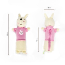 XIANFANG Plush Bunny Cosmetic Bag with Large Capacity, Soft and Durable Organizer for Makeup and Travel for Women, D