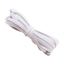 JIHUOO 1.2cm Elastic Waist Band for Sewing, Stretch Craft Ribbon, Elastic Flat Knit Band, Elastic Craft Band, Rope, Elastic Dress Elastic Band, White