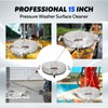 FAHKNS 15" Pressure Washer Surface Cleaner with 4 Wheels 2