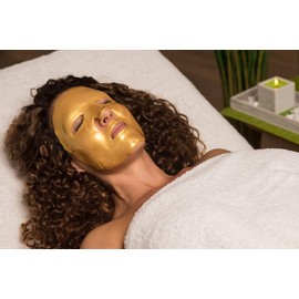 Golden Face Set of 10 Collagen Face Mask with Q10 and Hyaluronic Acid - Best Quality from Schlupflid weg®