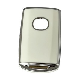 Kinotaka New CX5 CX-30 CX30 CX8 Mazda 3 for MAZDA2 MX-30 CX60 Roadster TPU Key Case New Mazda Smart Key Cover (White)