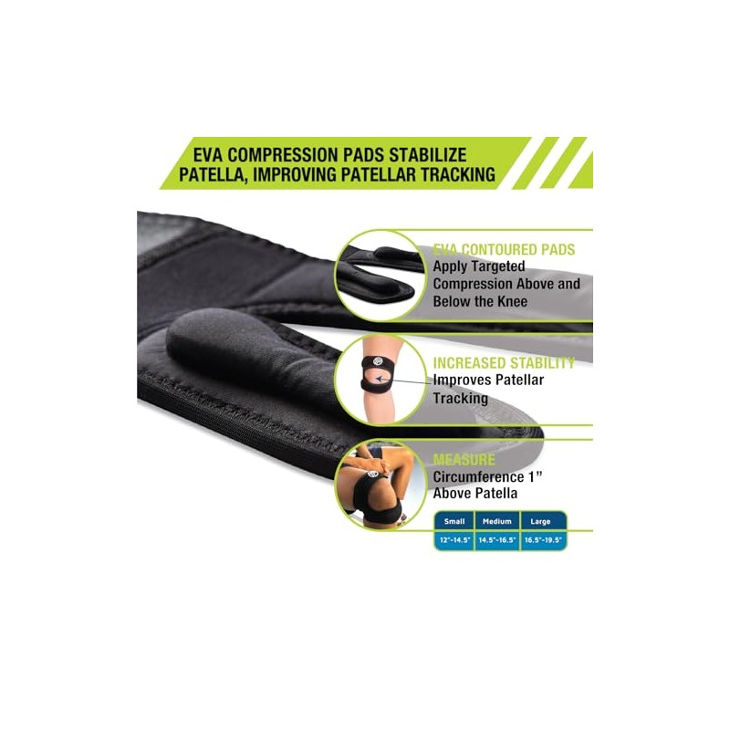 Pro-Tec de Atletismo x-TRAC Rodillera - de Doble Correa