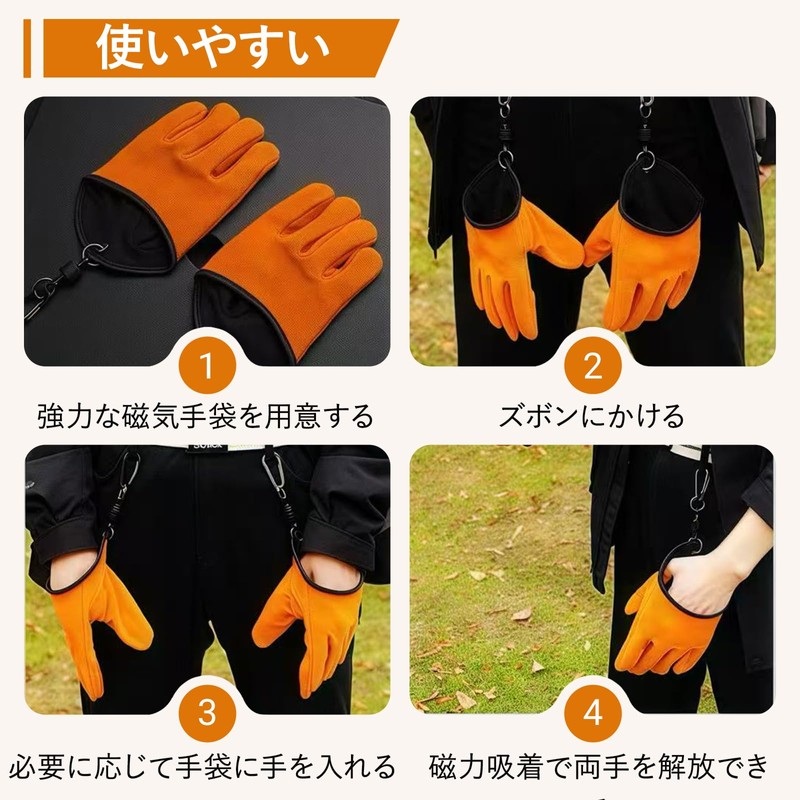 [kasanidika] 耐熱グローブ アウトドア手袋【高温耐性200℃ 】 耐熱手袋 アウトドアグローブ 牛革 裏付き吸汗 吊り下げバックル付き 紛失防止