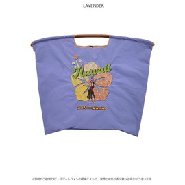 Ball & Chain 301156 HAWAII-2 Large Size Bag Eco Bag Tote Bag, Embroidery, Gift, Lavender, L