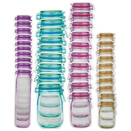 Fox Valley Traders Reusable Mason Jar Ziptop Bags, Set of 40 by Chef's Pride