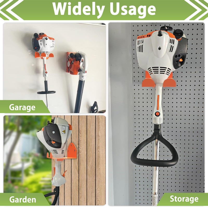 Fengone Trimmer Rack Wall Mount Heavy Duty Weedeater Hanger for
