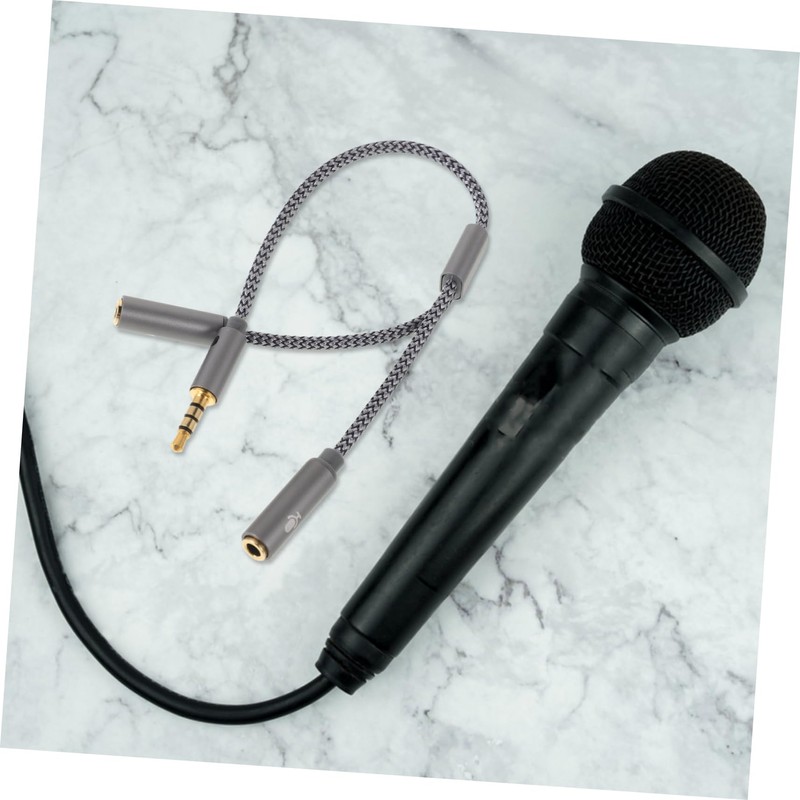 SUPVOX Headphone Mic Splitter Cable Nylon Braided Audio Splitter Dual