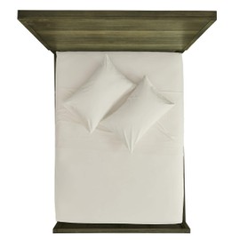 DUCHESS Collection Sahara Nights Egyptian Cotton Sheet Set, 600 Thread Count, Flat Sheet, Fitted Sheet, Pillow CASE, Ivory King