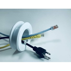 2" ID White Ceiling Tile Grommet - Fits 1/2" - 5/8” Thickness.