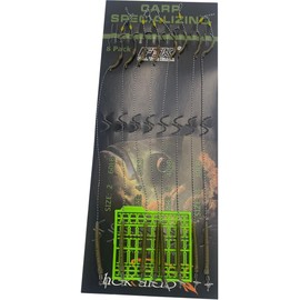FOLANDO 8pcs Pre-Rigged Carp Fishing Hair Rigs Kit | #2/#4/#6/#8 Curved & Barbed Hooks | Ready-to-Fish with Swivels | Fresh/Saltwater Boilie Rig Accessories