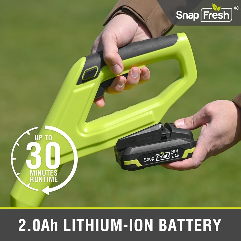 SnapFresh 20V Weed Wacker，2-in-1 Cordless 12" String Trimmer & Lawn