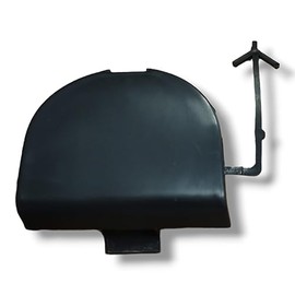 Tappo Copri Gancio Traino Compatibile Con Fiat 500 dal 2007 al 2015 Coprigancio Paraurti Posteriore In ABS nero verniciabile