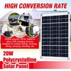 20W Polycrystalline Solar Panel Kit Flexible Photovoltaic Charging Panel with