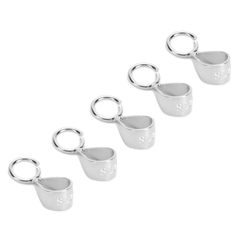 5pcs 925 Sterling Silver Bails DIY Exquisite Necklace Pendant Bails