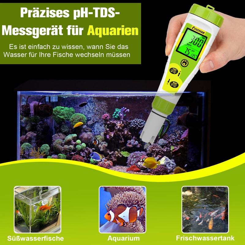 UIUZMAR pH and EC Meter Grow, PPM and pH Meter