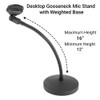 Lectronify Desktop Gooseneck Microphone Stand with 12″ Flexible Arm, Heavy