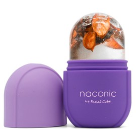 fotoconic Naconic Ice Roller for Face and Eye, Ice Facial Cube, Ice Face Roller Skin Care Tools, Gua Sha Face Massage, Silicone Ice Mold for Face Beauty (Purple)