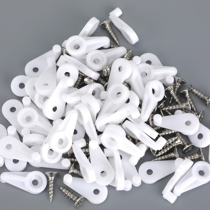 60pcs Window Screen Clips, White Storm Window Clips with 60