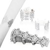 Whaline 100pcs Snowflake Paper Napkin Rings Winter Christmas Silver Disposable