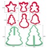 Christmas Cookie Cutters Set, 8 Pieces Plastic Biscuit Cutters -