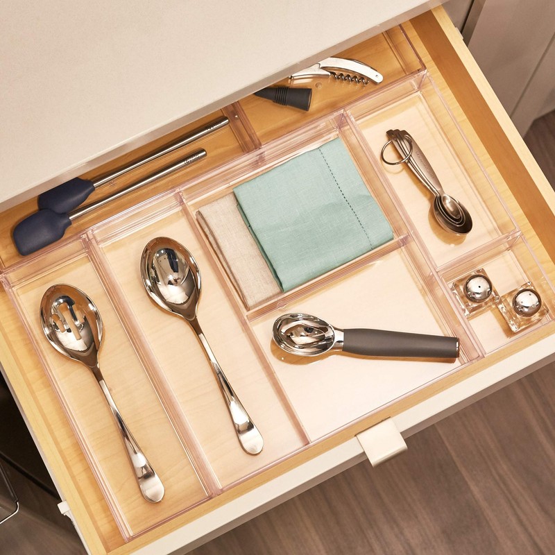 InterDesign iDesign Clarity Plastic Drawer Organizer for Vanity, Countertop, Bathroom,