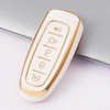 OLLEN TPU Key Fob Cover Fit for Ford C-Max Edge