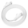 Cable Ethernet Plano Blanco CAT6 Gigabit 8 Núcleos Par Trenzado
