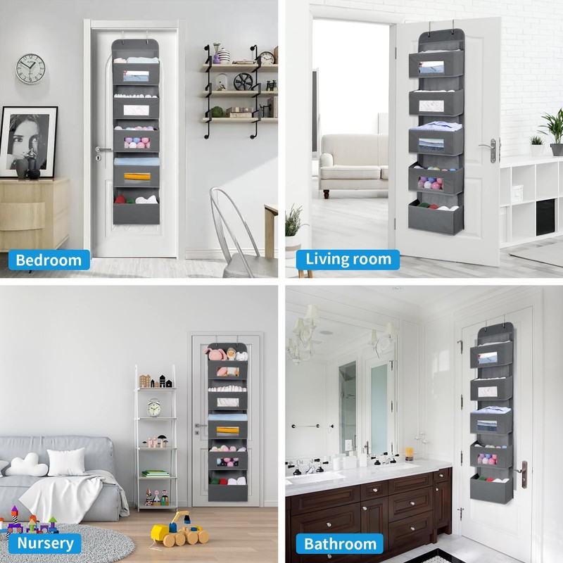 MAX Houser 5-Shelf Over The Door Hanging Organizer with 2