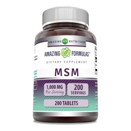 Formulas Msm 1000mg 200 Tabletas Amazing Nutrition Sabor Sin Sabor