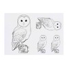 Azeeda 4 x 'Sitzende Schleiereule' Temporäre Tattoos - Wasserfest, Hautfreundlich