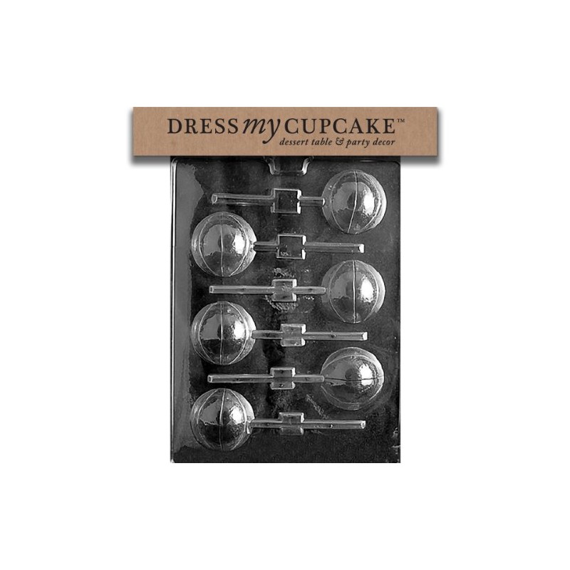 Dress My Cupcake Chocolate Candy Mold, Basketball Lollipop 3D