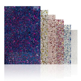 2.6mm (1/8th Inch), 12x19 inch, Glowforge Performance Series CO2 Laser Ready, Glitter cast Acrylic, Craft Closet Brand | Glitz Variety Pack