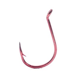 Mustad Ultra Point Dropshot Turned Up Eye Wide Gap Hook (Pack of 6), Red, Size 4