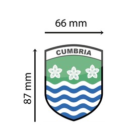 stika.co Pack of 2 Cumbria County Flag Signs - Static Cling Window Vinyl - Car, Van, Truck Window Sign - United Kingdom County Flags