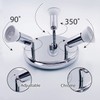 Sweier 3 Way Chrome LED Round Ceiling Spotlight Rotatable Head