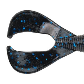 PowerBait The Boss Grub Black Blue Fleck 3in | 8cm